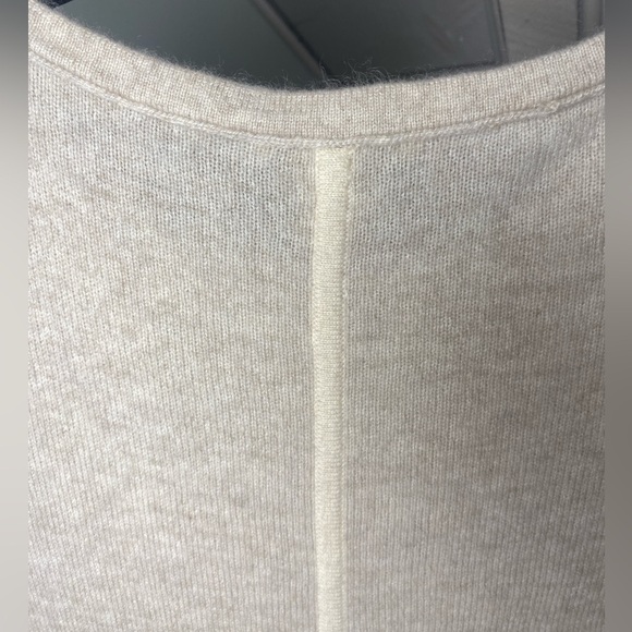 White + Warren Powder Blue and Cream 100% Cashmere Pullover Sweater Size S - Picture 9 of 12